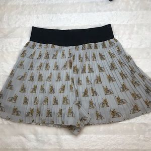 Zara Pleated Print Skort